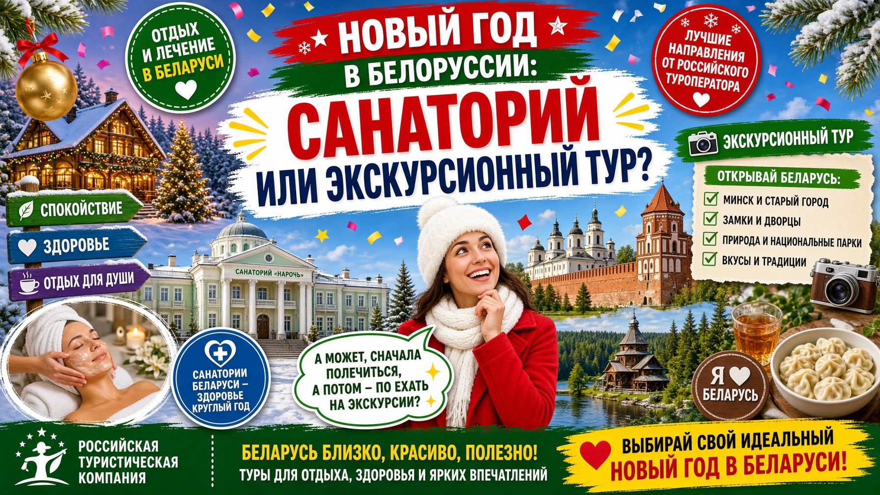 Новый год в Белоруссии: санаторий или экскурсионный тур?
